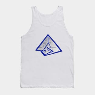 Pyramid Royal Blue Shadow Silhouette Anime Style Collection No. 477 Tank Top